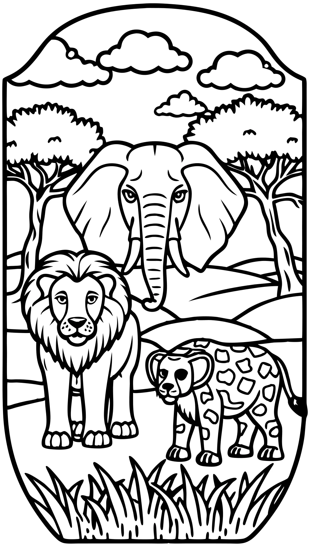 coloriages animaux de safari